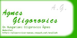agnes gligorovics business card