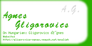 agnes gligorovics business card